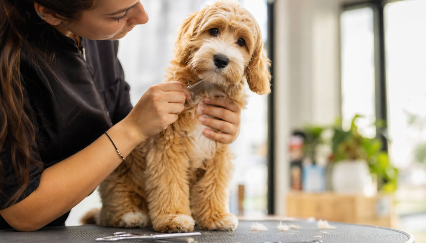 Le toilettage, première étape pour un chiot sociable en promenade